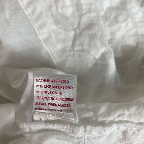 Le Cera L appliqué trimmed tunic top 100% cotton high low v neck - Picture 8 of 8